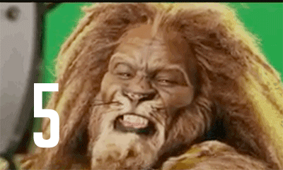 Animated GIF: cowardly lion.