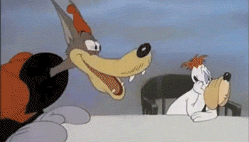 jaw drop,droopy,wolf,reaction,cartoon,old