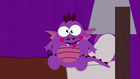 weird,purple,creature,afraid,purple dragon