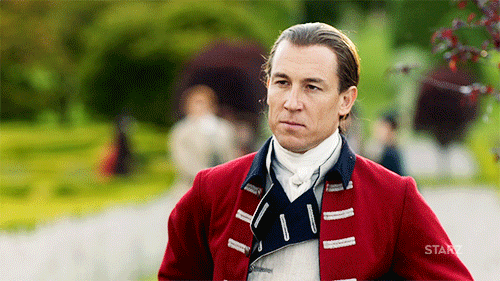 outlander,black jack randall,tobias menzies,shade,bitter,tv,season 2,angry,mad,starz,anger,smh,pissed,are you serious,02x05,black jack