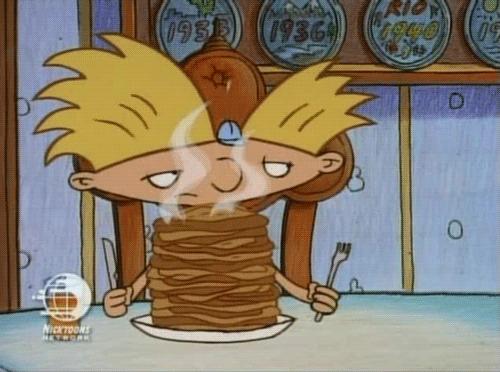 breakfast,90s,cartoon,nickelodeon,fat,vomit,pancakes,hey arnold