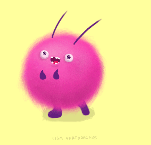 cute,lisa vertudaches,animation,dance,pink,adorable,celebrate,fluff