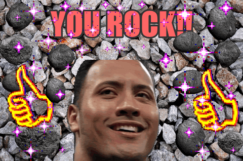 you rock,the rock,dwayne johnson,rock,rocks