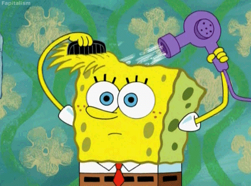 spongebob,routine,spongebob squarepants,morning,comb,hair