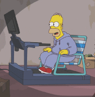 simpsons,fitness,exercise,working out
