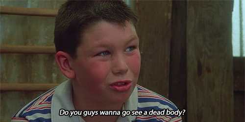 80s,vintage,80s movies,50s,stand by me,rob reiner,jerry oconnell,dead body