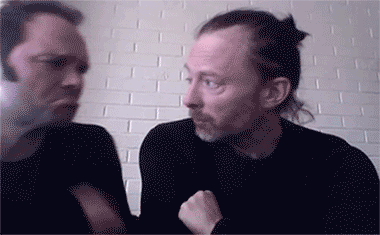 thom yorke,atoms for peace,saxophone horse s,pin up makeup