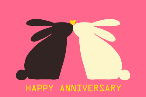 happy anniversary,bunnies,love,national pet day,abbey lossing,hoppy anniversary