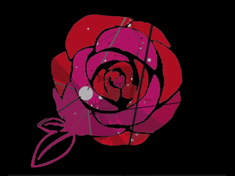 rose,particles,video mapping,glitch,nature,abstract,mapping,kamanjii,authenticlooking