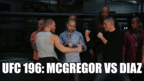 nate diaz,fight,ufc,punch,badass,mean,conor mcgregor,face off