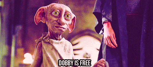 dobby,free,reaction,harry potter
