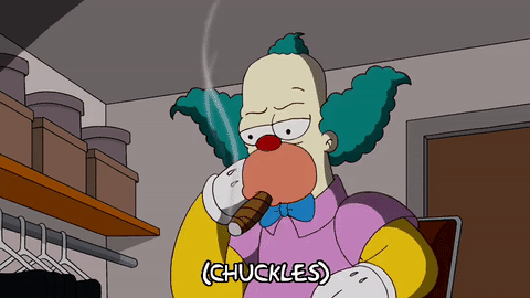 Animierte GIF: 20x21 lachen krusty der clown.