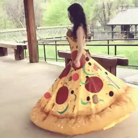 pizza,dress