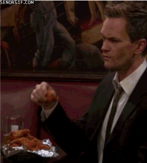how i met your mother,barney stinson,licking,wings,neil patrick harris