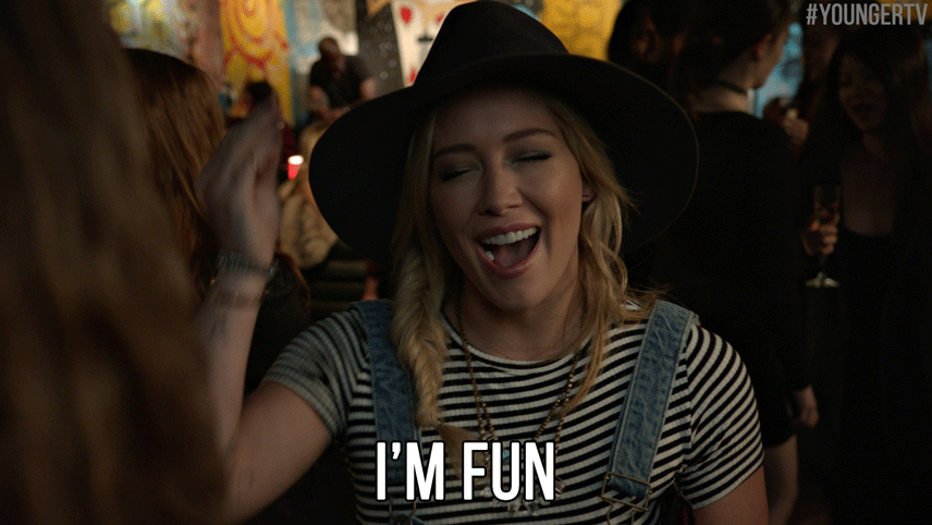 kelsey peters,fun,tvland,yas,younger,youngertv,hilary duff,confident,im fun