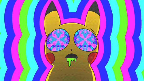 psychedelic,acid,dmt,pikachu,flashing,trippy
