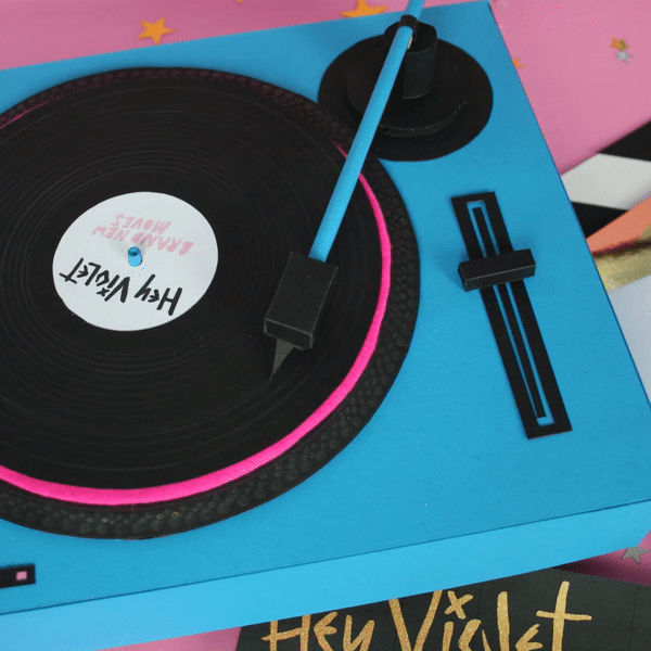 vinyl,dancing,record player,lp,turntable,music video,hey violet,brand new moves