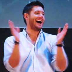 jensen ackles,supernatural,clapping,comic con