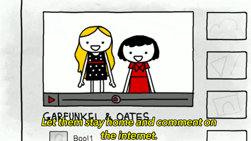 Television loser garfunkel and oates GIF.