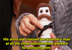 marshmallow,weird,parks and recreation,nerdy,funny gif,ron swanson,geeks