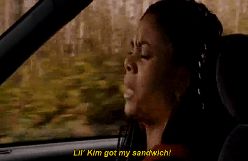 lil kim got my sandwich,movie,rapper,lil kim,brenda,scary movie,female rapper,regina hall,scary movie 4,i had to lmao