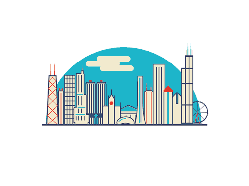architecture,illustration,buildings,chicago,skyscraper,animation,artists on tumblr,tumblr featured