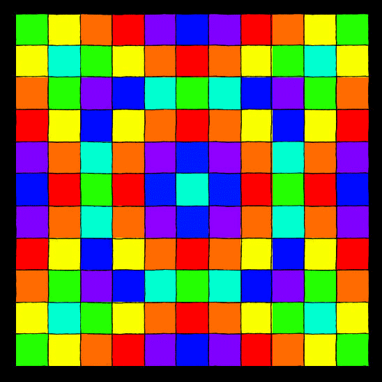Бегающие квадратики. Цветные квадраты. Квадратики разных цветов. Мигающие квадраты. Радужные квадратики.