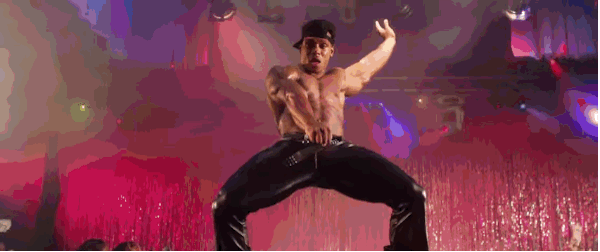 GIF animado: hump male stripper baila.