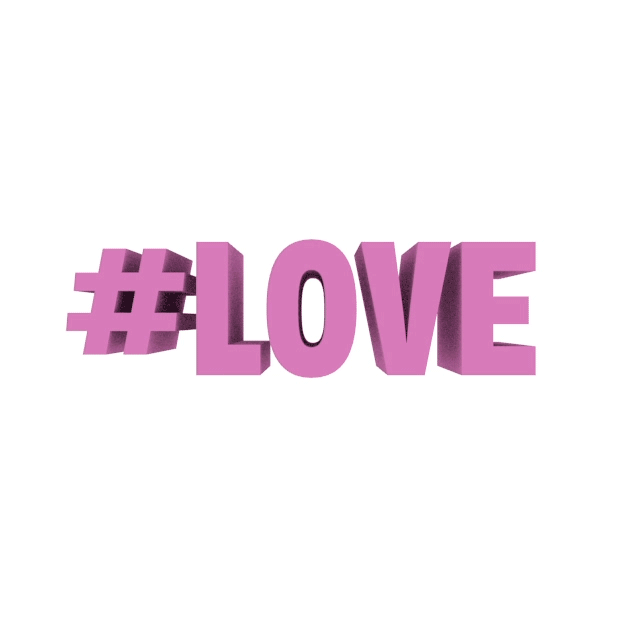 hashtag,love,3d,text