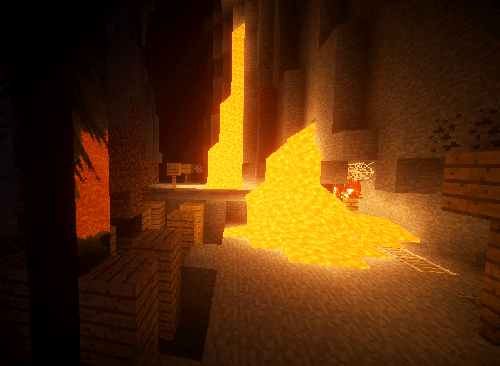 minecraft,shader,gaming,heres a lava one for u