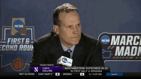 northwestern,wow,interesting,thinking,coach,hmm,college basketball,march madness,impressed,ncaa basketball,chris collins