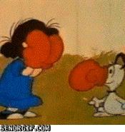 snoopy,boxing,punching,jk,child abuse,animation,fun,deal with it,oh shit,cartoons comics