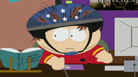 Animated GIF: eric cartman research special olympics.