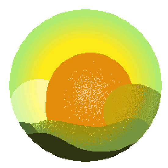pixel,loop,circle,art,psychedelic,pixel art,fluid,ori toor,sunset animation