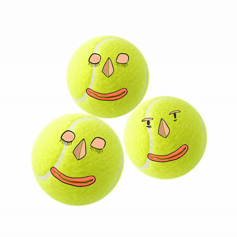 tennis,face,balls,smiley,us open,carolyn figel