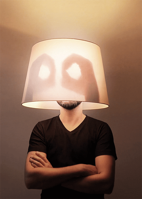 lamp,surreal,loop,light,cinemagraph,self,funny,art,lol,fun,fashion,weird,artists on tumblr,photography,people,motion,selfie,portrait,shade,romain laurent,loopdeloop