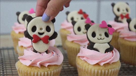 cupcakes,food,cute food,panda cupcakes