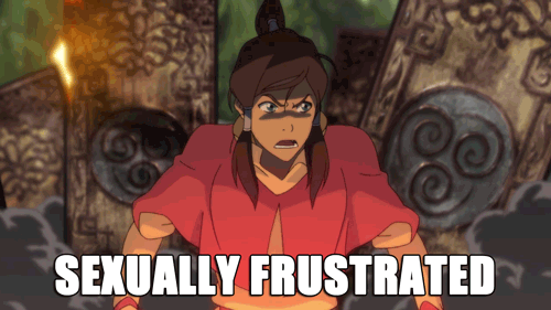 Reaction legend of korra sexually frustrated GIF.