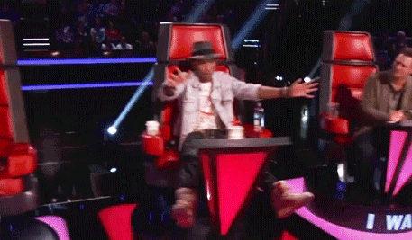 the voice,tv,music,television,celebs,nbc,bae,blake shelton,pharrell,pharrell williams,even his chair turns have swag