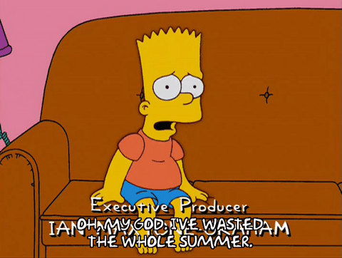 bart simpson,summer,episode 21,season 17,shock,couch,disbelief,17x21