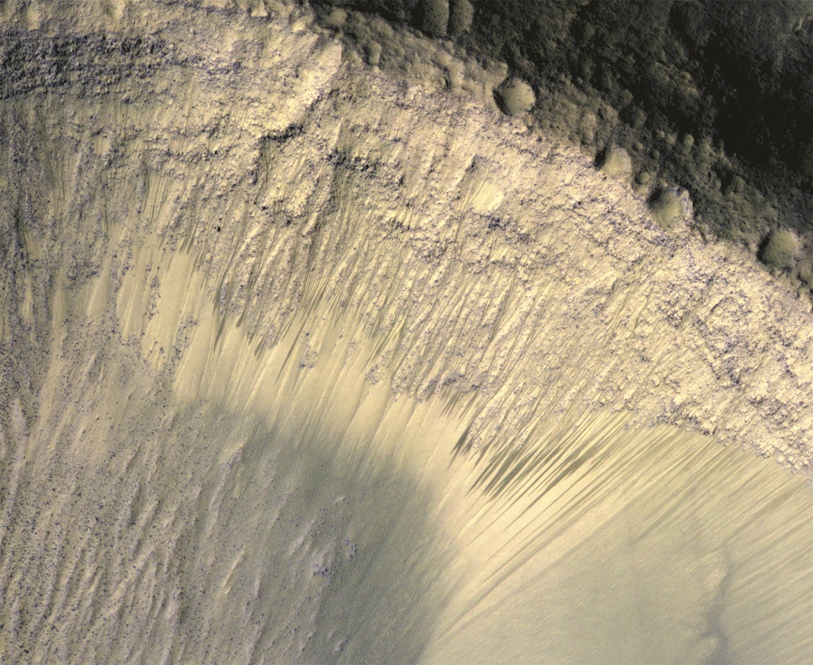 MRO НАСА. Вода на Марсе. Жидкая вода на Марсе. Ручей на Марсе. Вода на поверхности марса