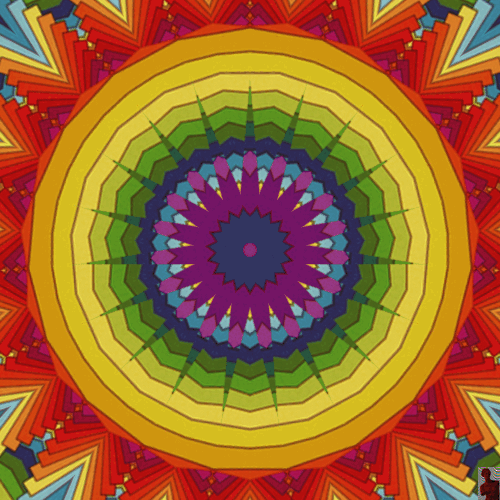 psychedelic,rainbow,mandala,artists on tumblr