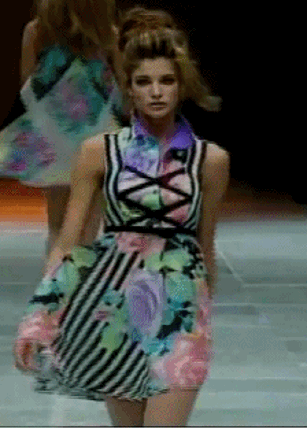 stephanie seymour,fashion,vintage,retro,model,1980s,catwalk,fashion model