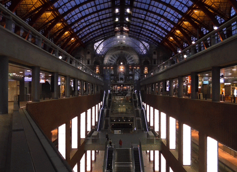 mall,cinemagraphy,dusk,timelapse,grand central station,station,loop,architecture,stairs,traffic,rush,glas 2017,arrival,glas2017,kitsune,antwerp,kowai,kitsunekowai,departure,antwerpen,kitsune kowai,centraal station