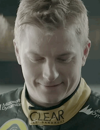 huge,movies,f1,kimi raikkonen,look at his smile,im so dead,cant fucking look away,chuckling over there