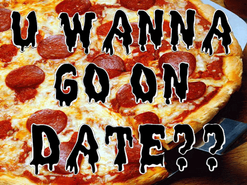 love,animation,food,pizza,eating,dating,date,nom,lulz
