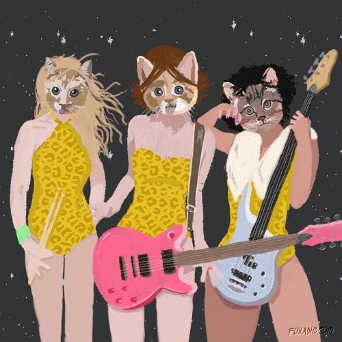 cats,music,cat,artists on tumblr,lol,fox,animation domination,space,fox adhd,foxadhd,band,guitar,faye orlove,josie and the pussycats,pussycats,animation domination high def