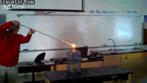 chemistry,fail,fire,explosion,home video,yikes