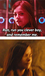 run run you clever boy and remember me,hugging,tv,doctor who,matt smith,the doctor,eleventh doctor,jenna louise coleman,clara oswald