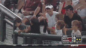 foul ball,sports,fail,baseball,buzzfeed,indiana,mississippi state,college world series,foul ball kid
